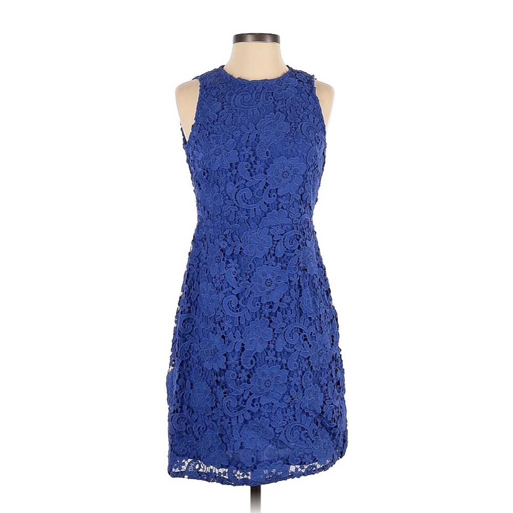 JCrew Blue Lace Cocktail Dress